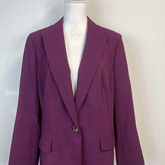 Talbots Blazer Jacket size 16 Mulberry Purple Stretch Career Professional Suit - Picture 3 of 9